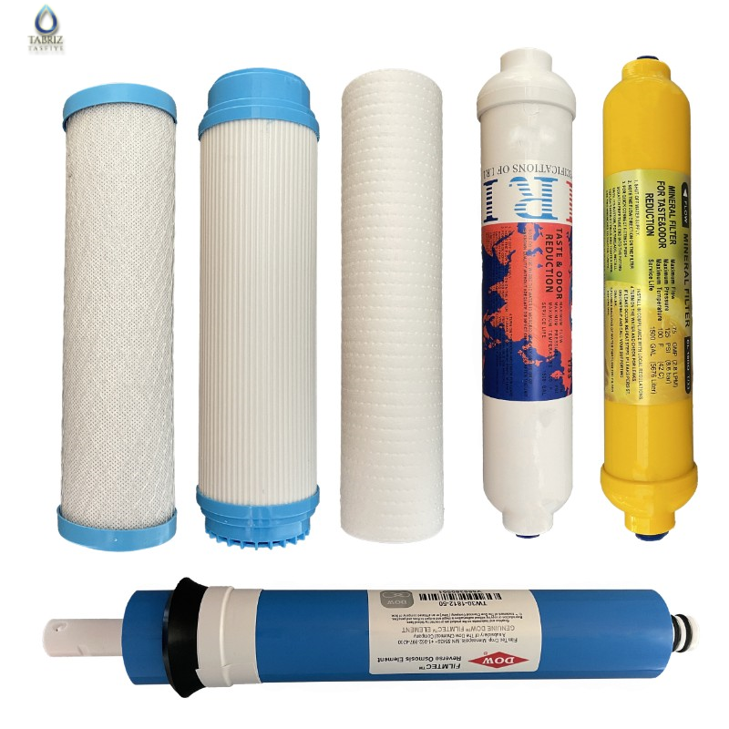 ست کامل فیلتر دستگاه تصفیه آب 6 مرحله